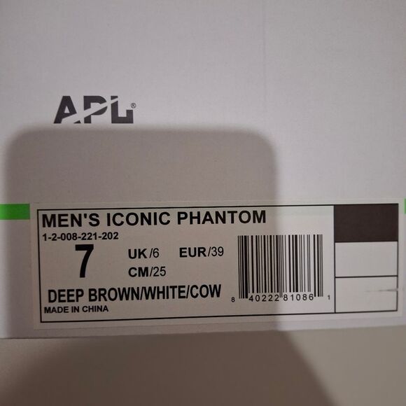 APL Cow Hair Iconic Phantom Deep Brown/White/Shoes Size 7